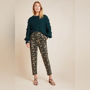 Anthropologie Amadi Floral Camo Trousers Women's Pants Size Medium